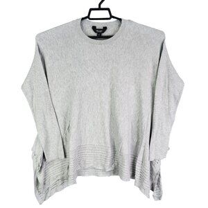 Womens Gray Simply Vera Vera Wang Knit Sweater Round Neck Long Sleeve Size XL